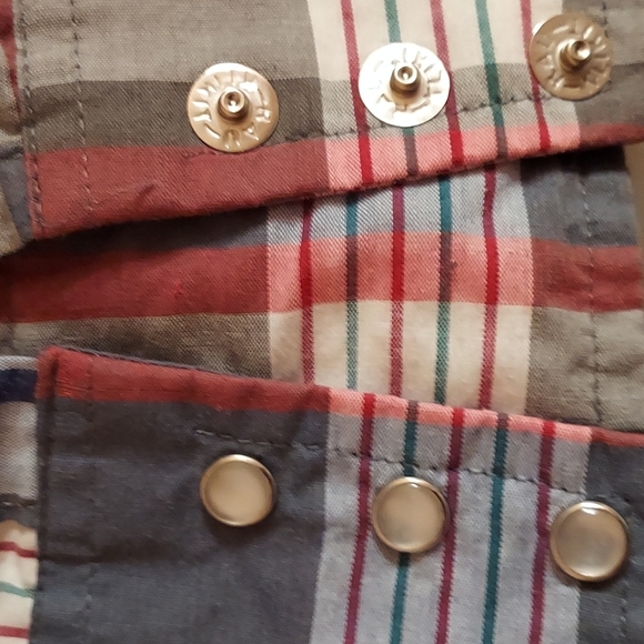 Wrangler Plaid Shirt with Pearl Snaps,Size 16 neck x 35 incheslong sleeves multi - Picture 9 of 9